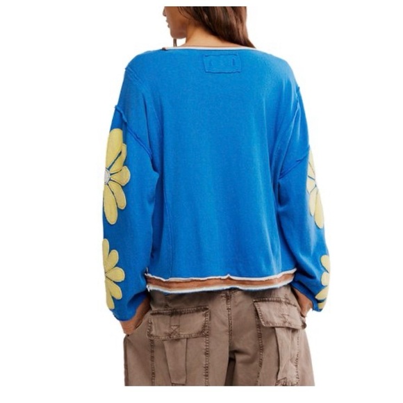 Free People We The Free You're A Star Tee in Navy Combo XL - Picture 3 of 7